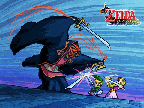 Link and Princess Zelda's final battle with Ganondorf